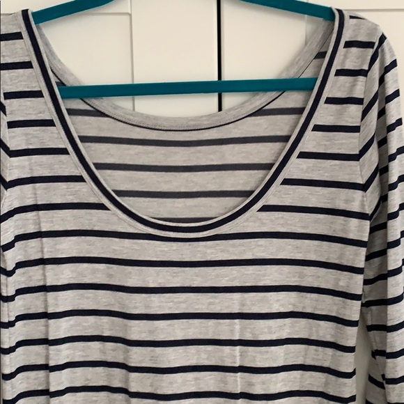 Club Monaco grey and navy striped dress - Picture 2 of 3